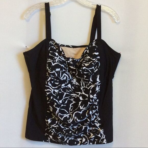 AVA & VIV BLack & White Swim Top Size 20W - Picture 2 of 7